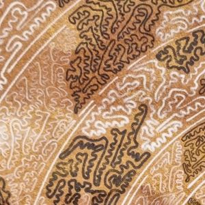 Aquarelle abstraite contemporaine, liners noir et banc. Format 30 x 30 cm. Extrait 1