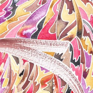 Aquarelle abstraite contemporaine. Ocres rose et rouge. Format 76 x 56 cm. Extrait 2